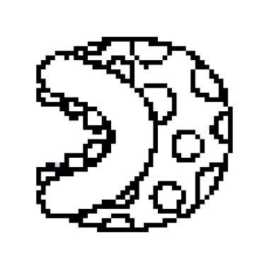 Grunge planı kafa ile ağız ve diş videogame vektör çizim