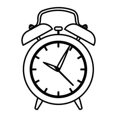 çizgi daire saat alarm nesne tasarım vektör çizim