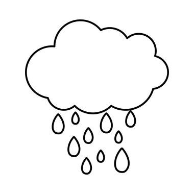 satır doğa bulut gökyüzü vektör çizim içinde hava yağmur