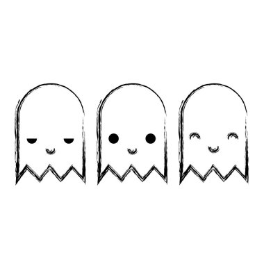 Grunge dijital video oyunu sanal karakterler teknoloji vektör çizim ile