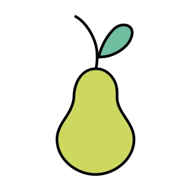 renk lezzetli armut meyve organik beslenme vektör çizim