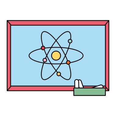 renk yazı tahtası çerçeve tasarım okulu eğitim vektör çizim için