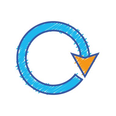 renk ok daire işareti yükleme ilerleme illüstrasyon vektör