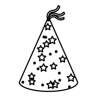 satır parti şapkası yıldız dekorasyon tasarım vektör çizim ile