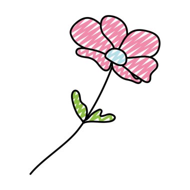 tropikal Çiçek Doğa bitki stil vektör çizim doodle