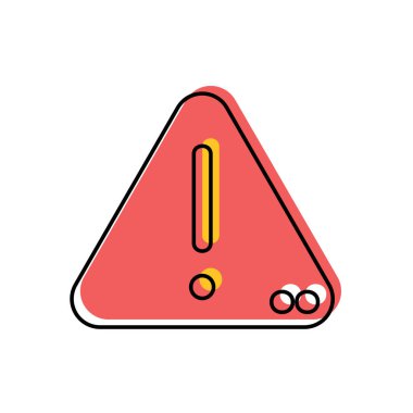 Dikkat işareti simgesi. Vektör çizim