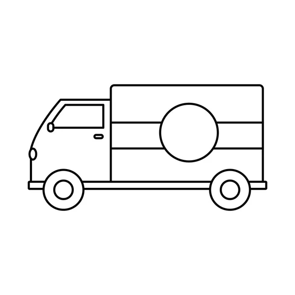 Teherautó Közlekedési Jármű Szállítási Szolgáltatást Vektoros Illusztráció — Stock Vector