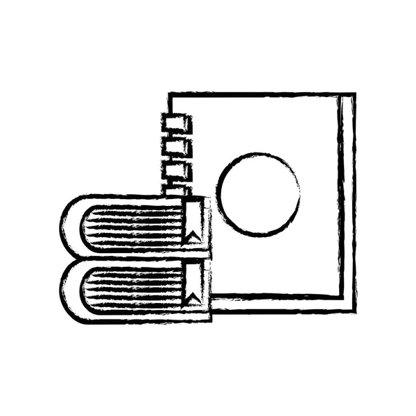 Abbildung Bildung Bücher Und Notizbuch Objekt Design Vektor Illustration — Stockvektor