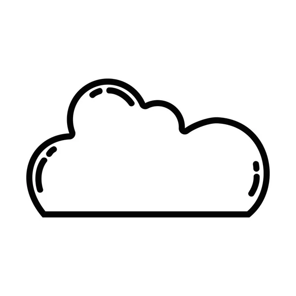 Lijn Cloud Data Netwerk Server Verbinding Vectorillustratie — Stockvector