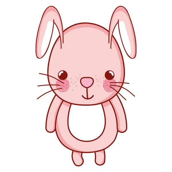 Illustration Vectorielle Personnage Animal Sauvage Lapin Mignon — Image vectorielle