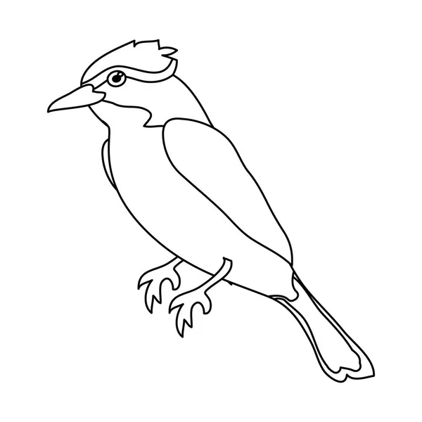 Linie Roztomilý Severní Kardinál Pták Zvířecí Vektorové Ilustrace — Stockový vektor