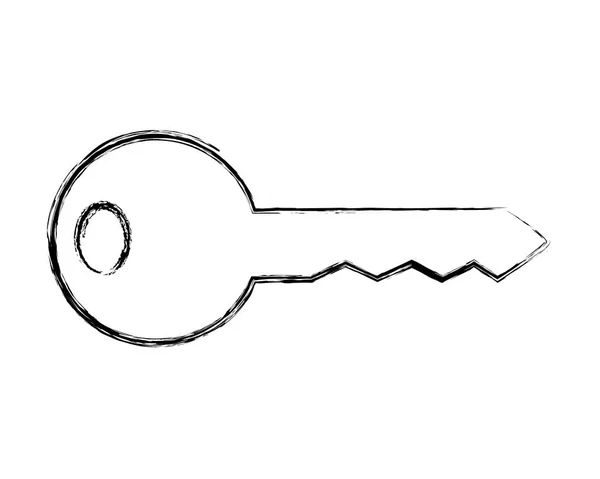 Grunge Key Object Open Access Informazioni Vettoriale Illustrazione — Vettoriale Stock