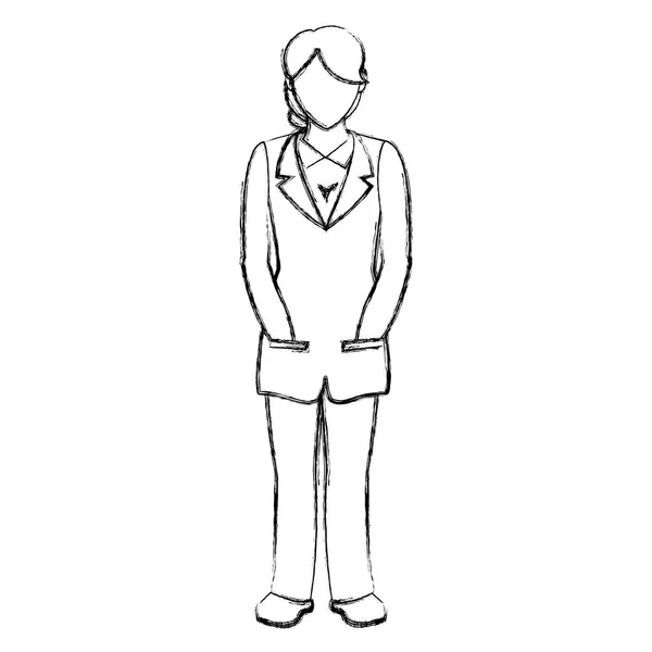 Grunge Femme Médecin Sith Sans Visage Médecine Uniforme Vecteur Illustration — Image vectorielle