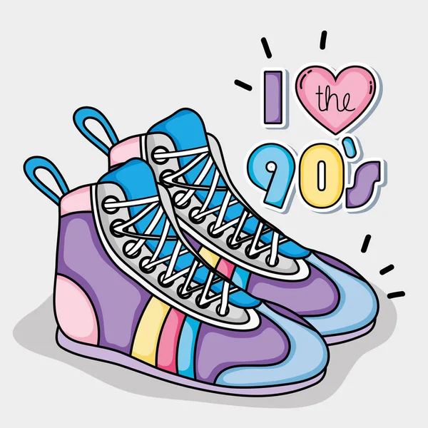 Pop Art Moda Scarpe Cartoni Animati Vettoriale Illustrazione Grafica — Vettoriale Stock