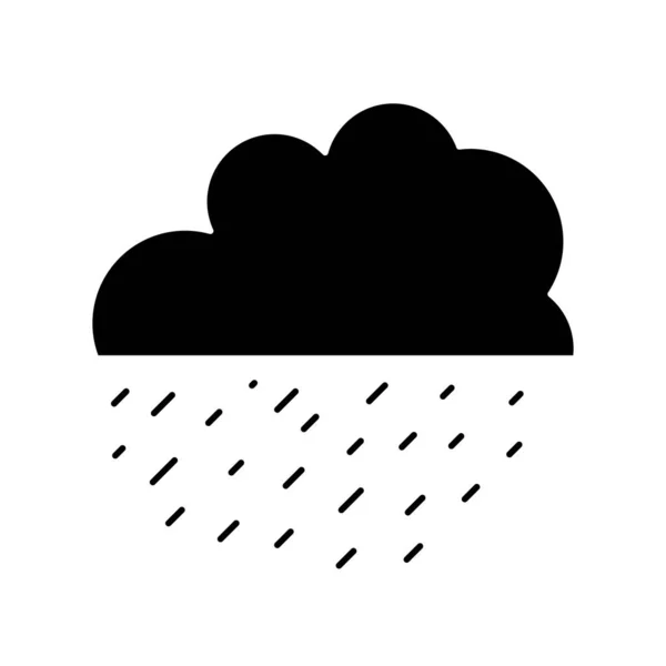 silhouette cloud with raining cold nature weather vector illustration