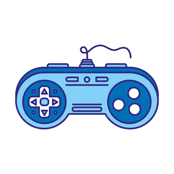 Duo Color Videogame Console Control Mit Button Design Vektor Illustration — Stockvektor