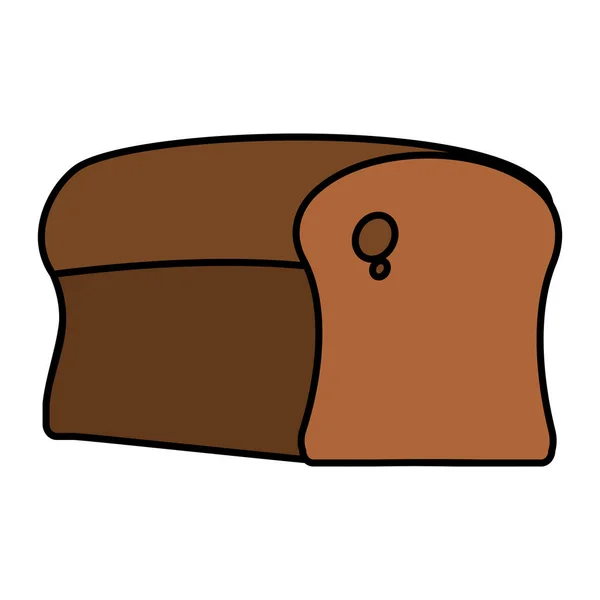 Farbe Schmackhaft Roggen Weizen Brot Lebensmittel Vektor Illustration — Stockvektor