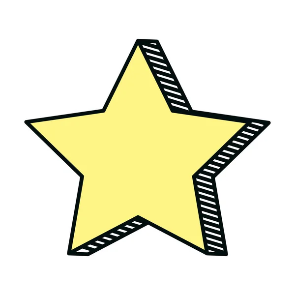 Piktogram Yıldız Şekli Sembol Simge Vektör Çizim — Stok Vektör