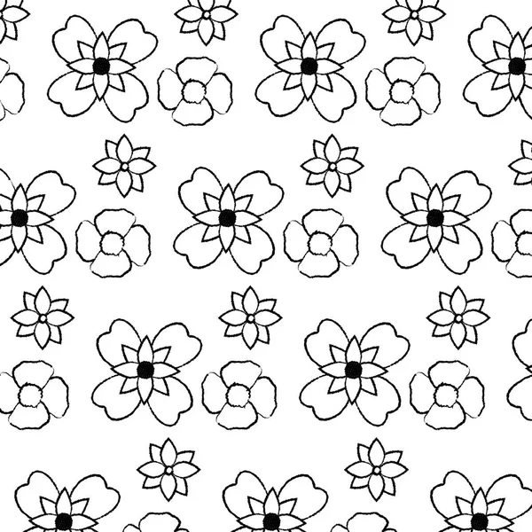 Grunge Schöne Blumen Mit Natürlichen Blütenblättern Hintergrund Vektor Illustration — Stockvektor