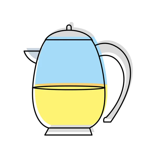Bewegt Farbe Kräuter Teekanne Objekt Aromatische Getränke Vektor Illustration — Stockvektor