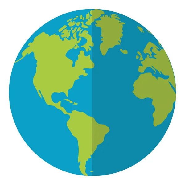 America Global Earth Planet Map Vector Illustration — Stock Vector