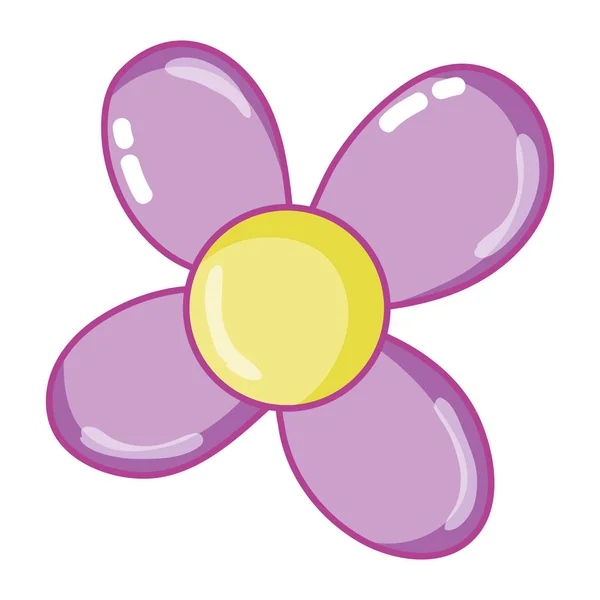 Jarní Květinku Roztomilý Lístků Vektorové Ilustrace — Stockový vektor