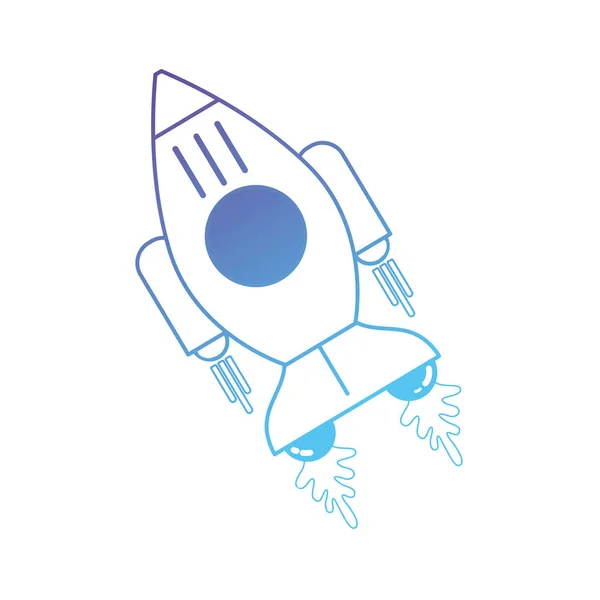 Tecnología Cohetes Línea Para Explorar Ilustración Del Vector Espacial — Vector de stock