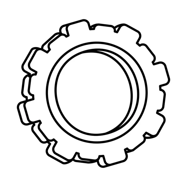 Línea Industria Engranaje Ingeniería Técnica Máquina Vector Ilustración — Archivo Imágenes Vectoriales