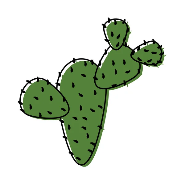 Flyttade Färg Tropiska Kaktus Växt Design Öknen Vektorillustration — Stock vektor