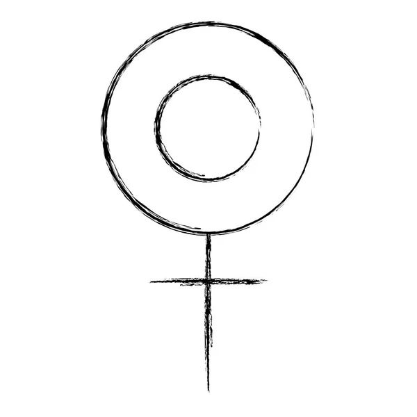Grunge Símbolo Femenino Celebración Vacaciones Concepto Vector Ilustración — Vector de stock