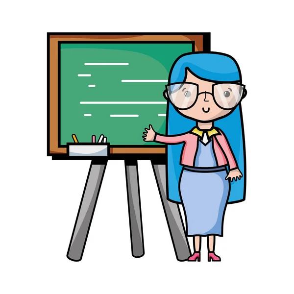 teacher teaching class lesson in the backcoard vector illustration