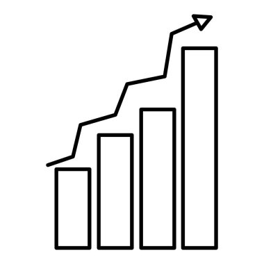 çizgi grafik istatistikleri diyagramı vektör çizim büyüyen Bar