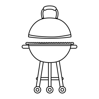 satır Barbekü ızgara gıda beslenme vektör çizim nesnesine