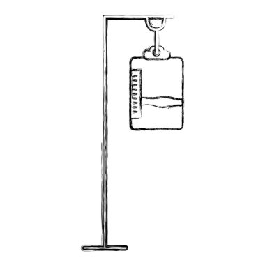 Grunge torba kan bağış kan nakli ekipman vektör çizim ile