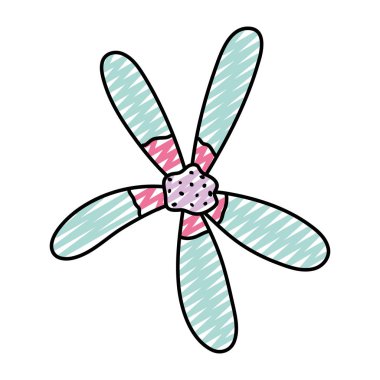 Doodle doğa tropikal çiçek güzel yaprakları vektör çizim ile