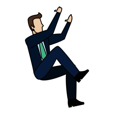 renk zarif iş adam şirket ofisi başarı vektör çizim