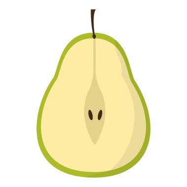 lezzetli dilim armut organik meyve vektör çizim