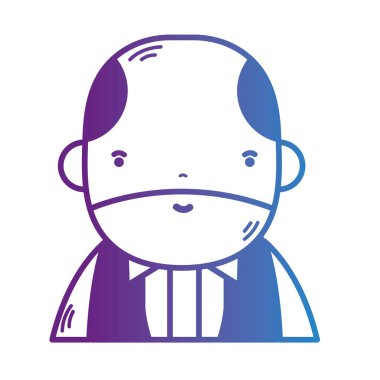 satır avatar erkek saç modeli ve t-shirt vektör çizim ile