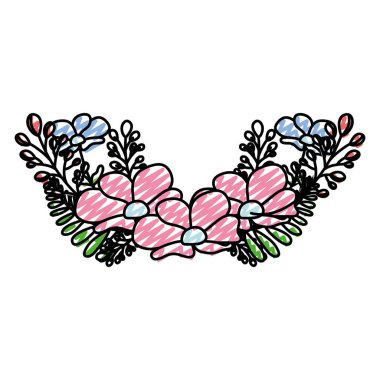 Doğa Çiçek tropikal bitki stil vektör çizim doodle