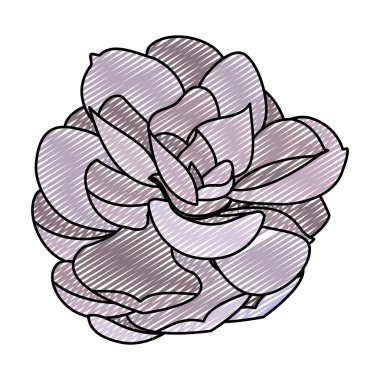 Sevimli çiçek wih doodle güzel doğa yaprakları illüstrasyon vektör