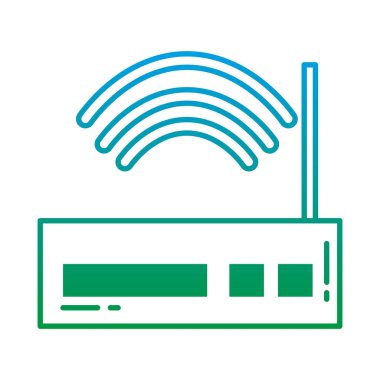 bozulmuş satır yönlendirici kablosuz internet wifi teknoloji vektör çizim