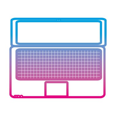 çizgi elektronik dizüstü ekran teknolojisi hizmet vektör çizim ile bozulmuş