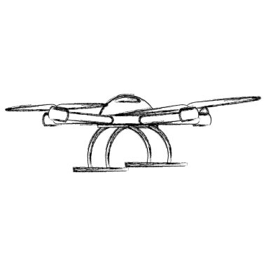 Grunge dron robot uzaktan kumanda teknoloji vektör çizim ile