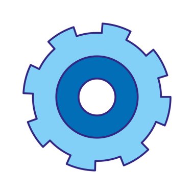 Duo renk dişli mühendislik süreci sanayi makine vektör çizim