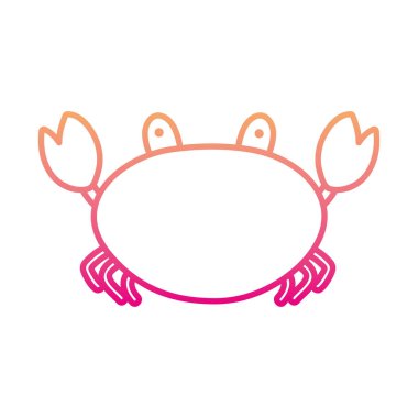 deniz vektör çizim satırı doğa yengeç tropikal hayvan bozulmuş