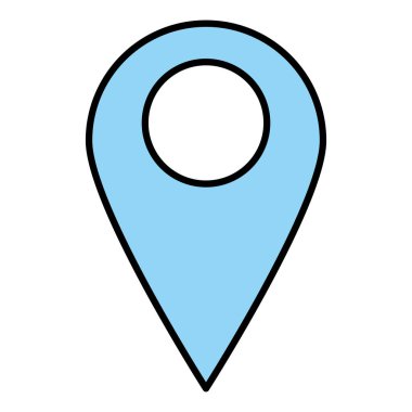 renk hedefin harita keşfetmek simge vektör çizim