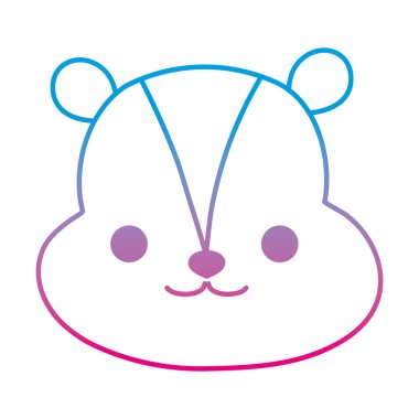 bozulmuş satır kunduz kafa vahşi sevimli hayvan vektör çizim