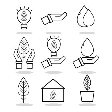 tasarlamak vektör grafik liner düz Icons set