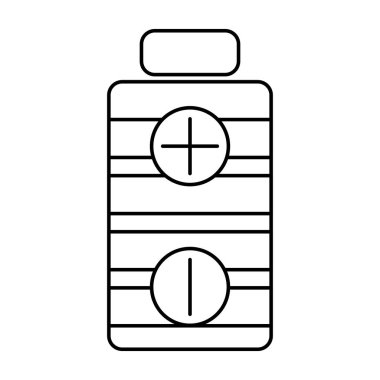 satır güç pil şarj enerji teknoloji vektör çizim