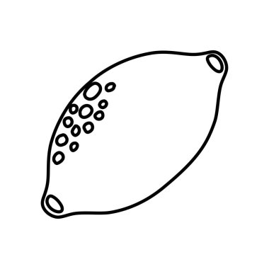 lezzetli limon organik meyve vitamini vektör çizim ile satır